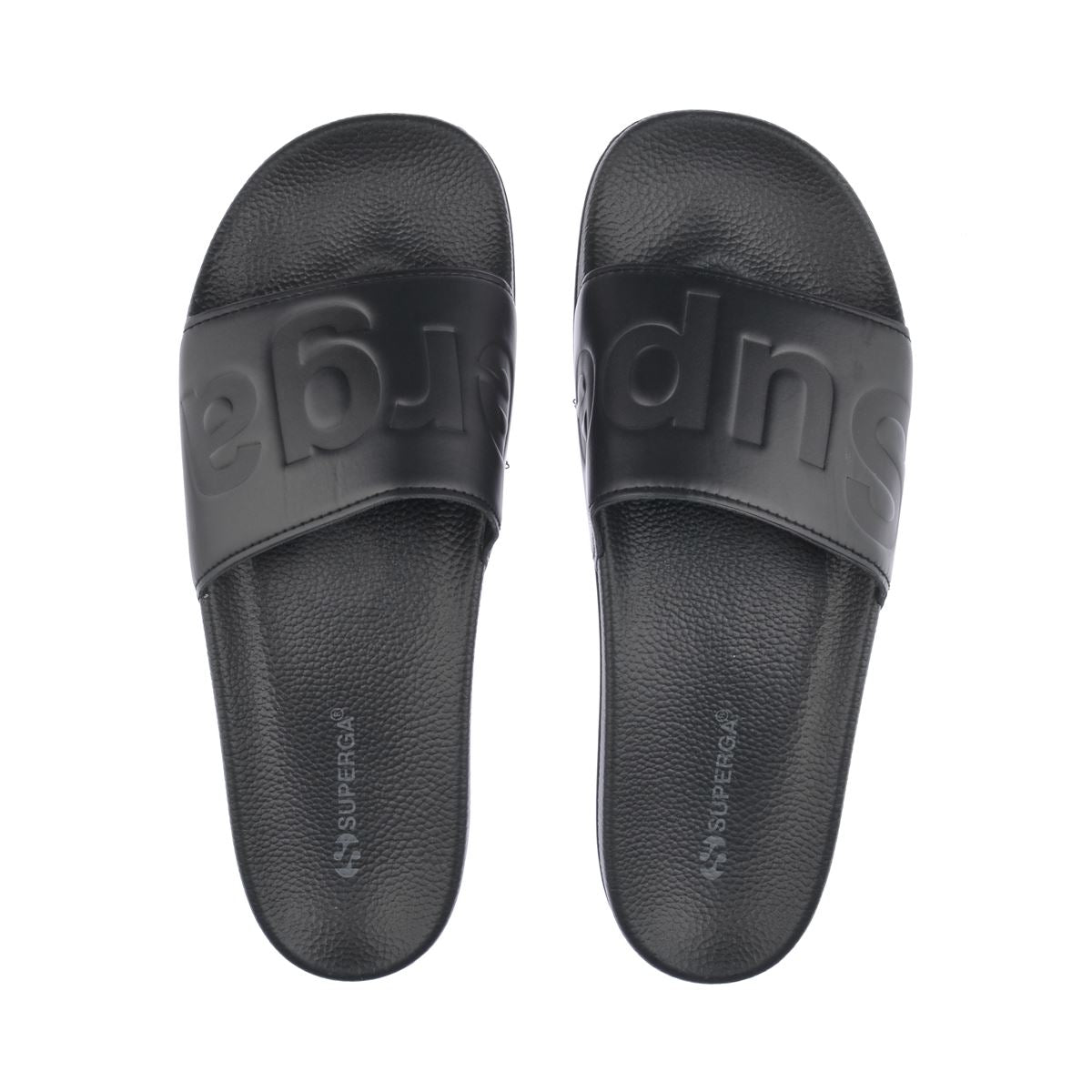 superga slides in black