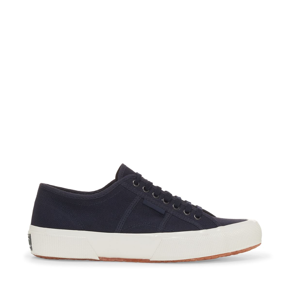 Superga blue canvas sneaker with rubber sole