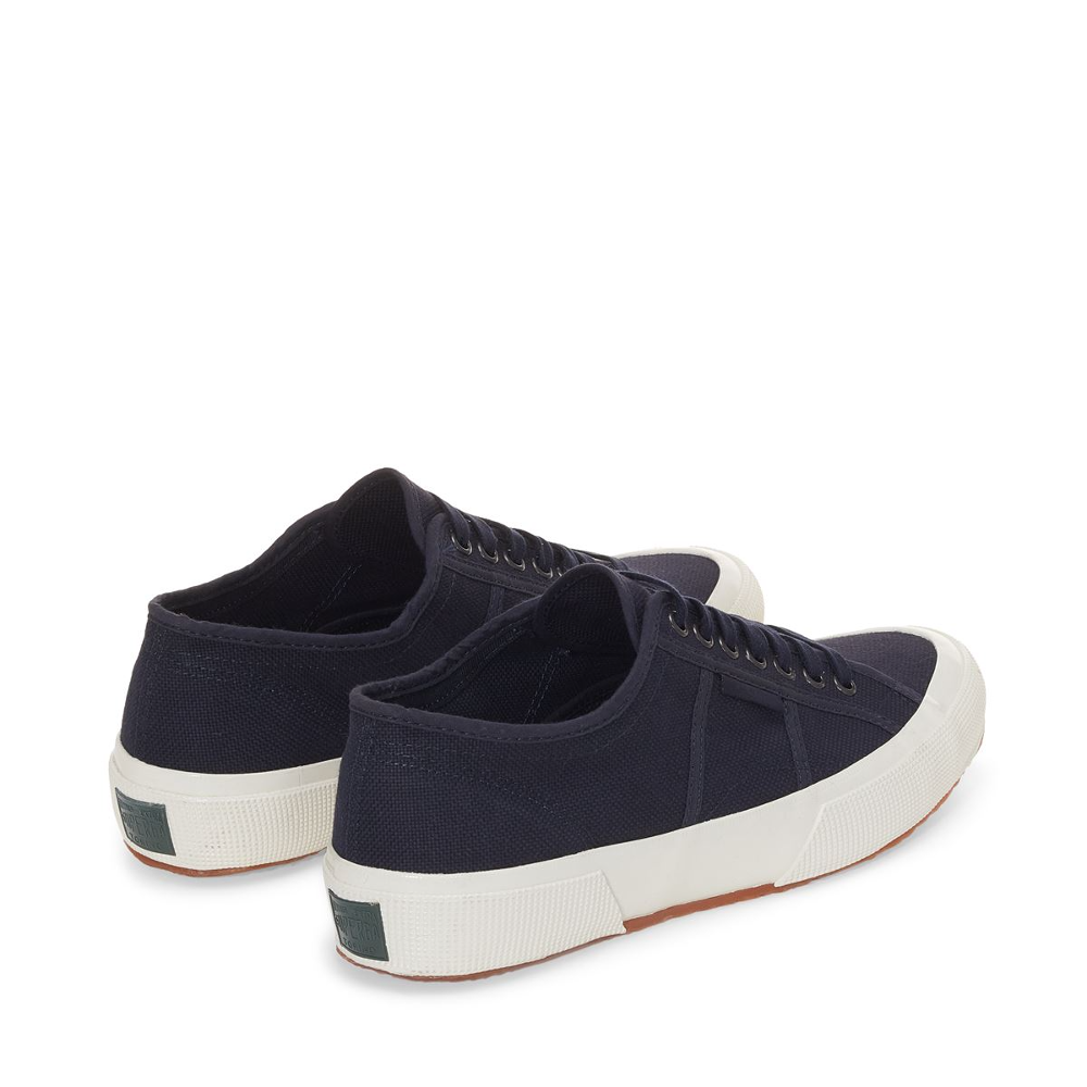 Superga blue canvas sneaker with rubber sole