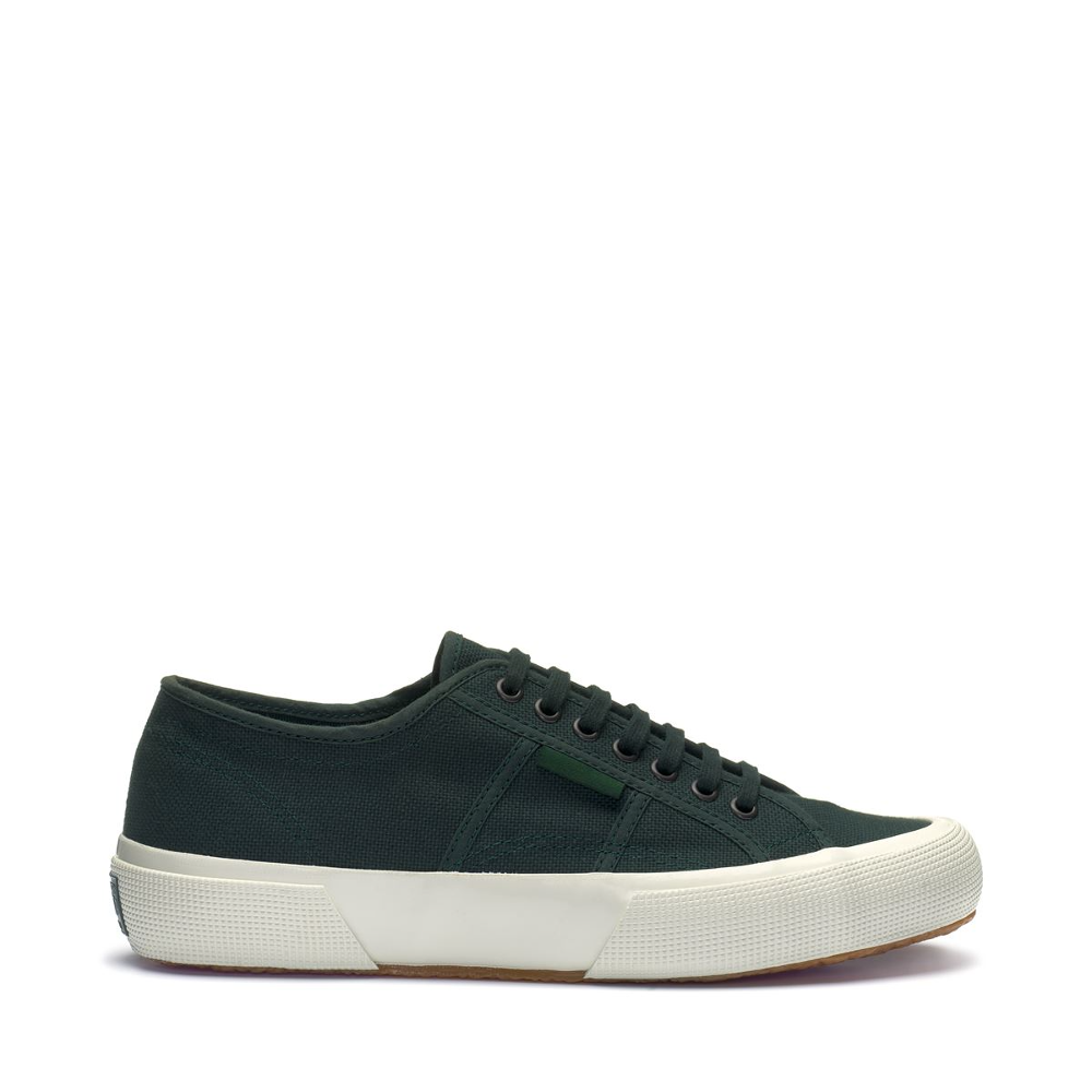 Superga green canvas shoe with rubber sole