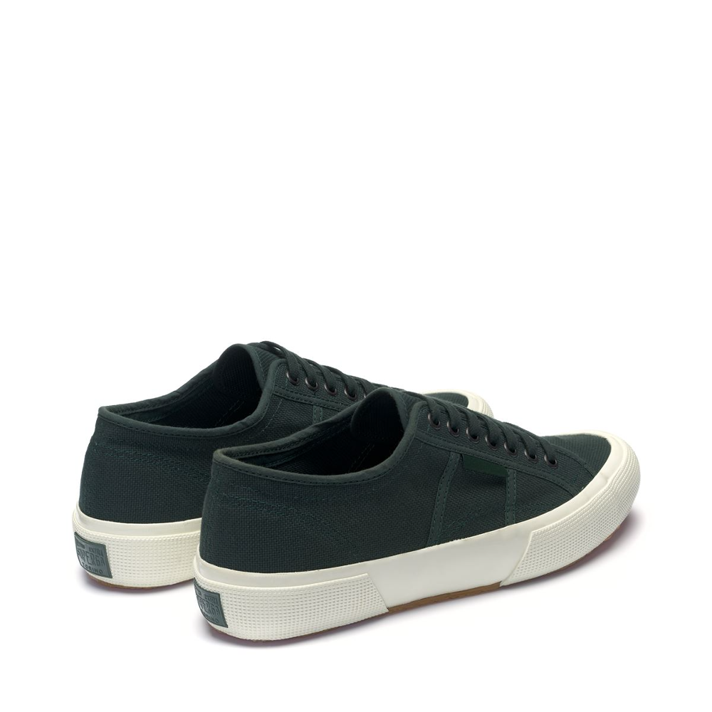 Superga green canvas shoe with rubber sole