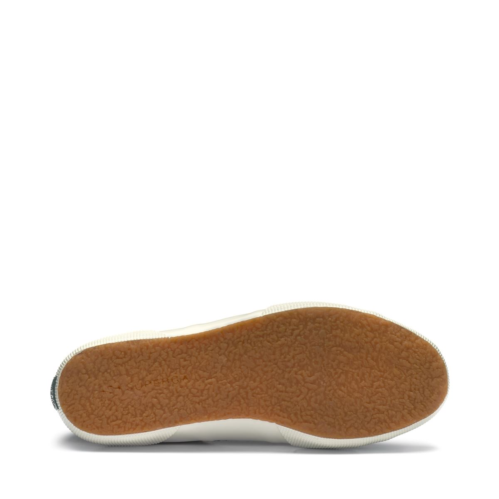 Superga green canvas shoe with rubber sole