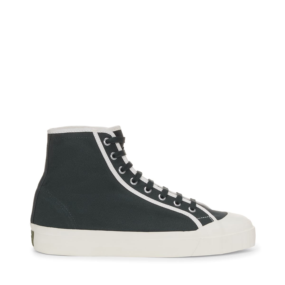 Superga mens high-top in dark green