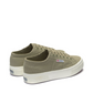 superga canvas sneaker with rubber sole in khaki