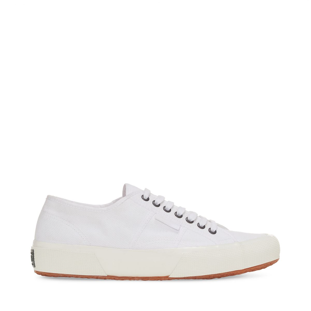 Superga white canvas shoe with rubber sole