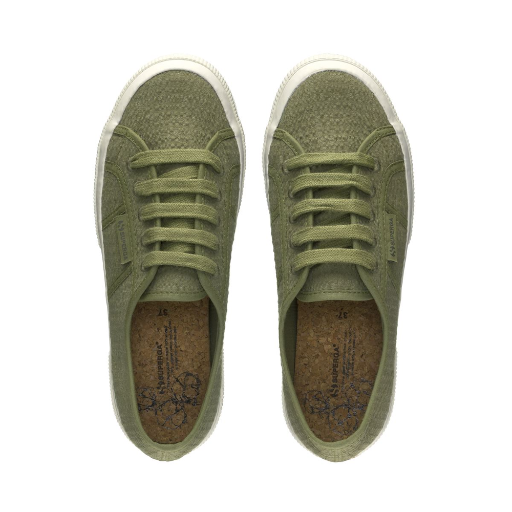 superga green shoe with rubber sole