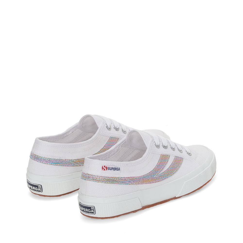Superga white sneaker with glitter detail