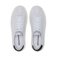 superga leather sneakers in white with black detail