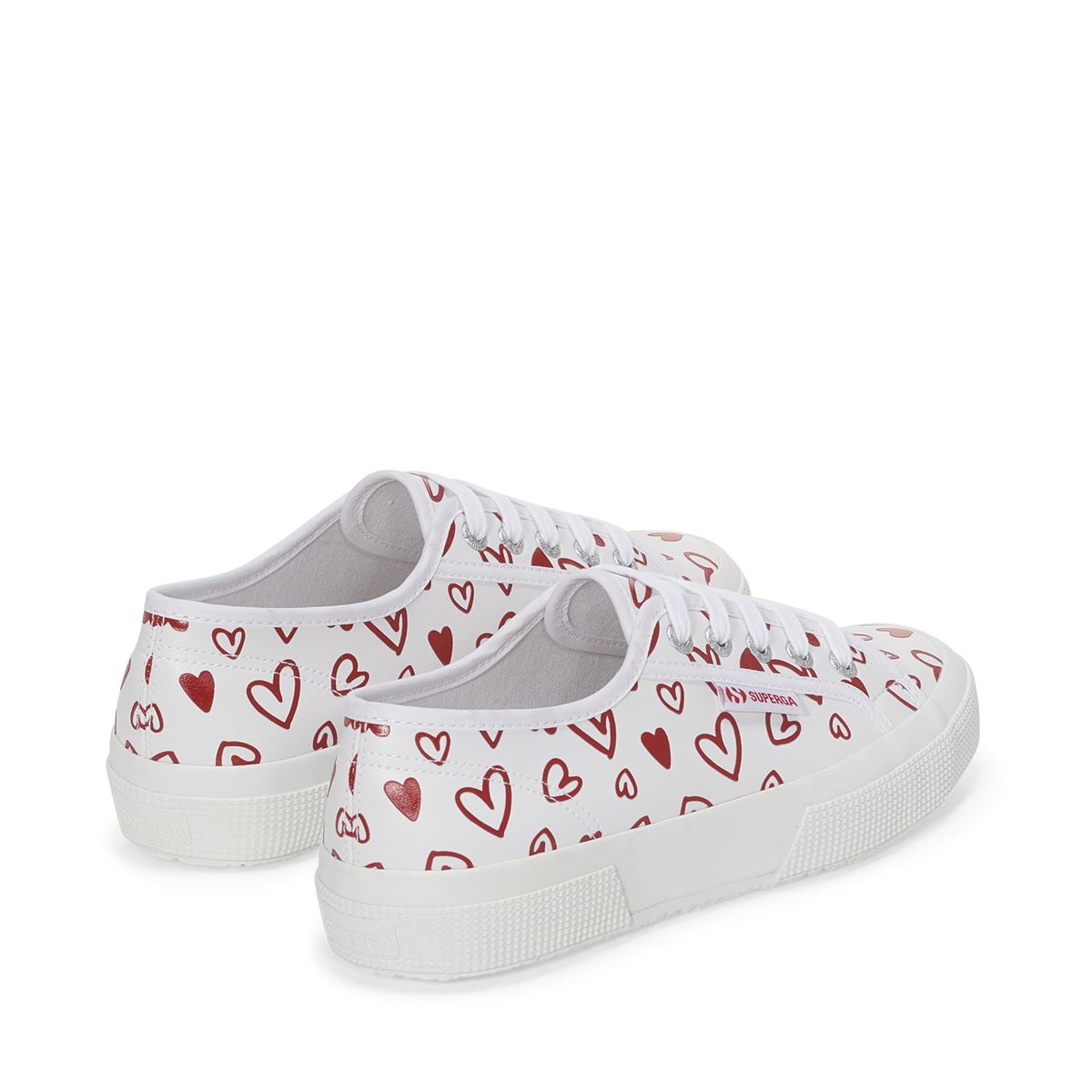 2750 FAUX-LEATHER CUTE HEARTS PRINT