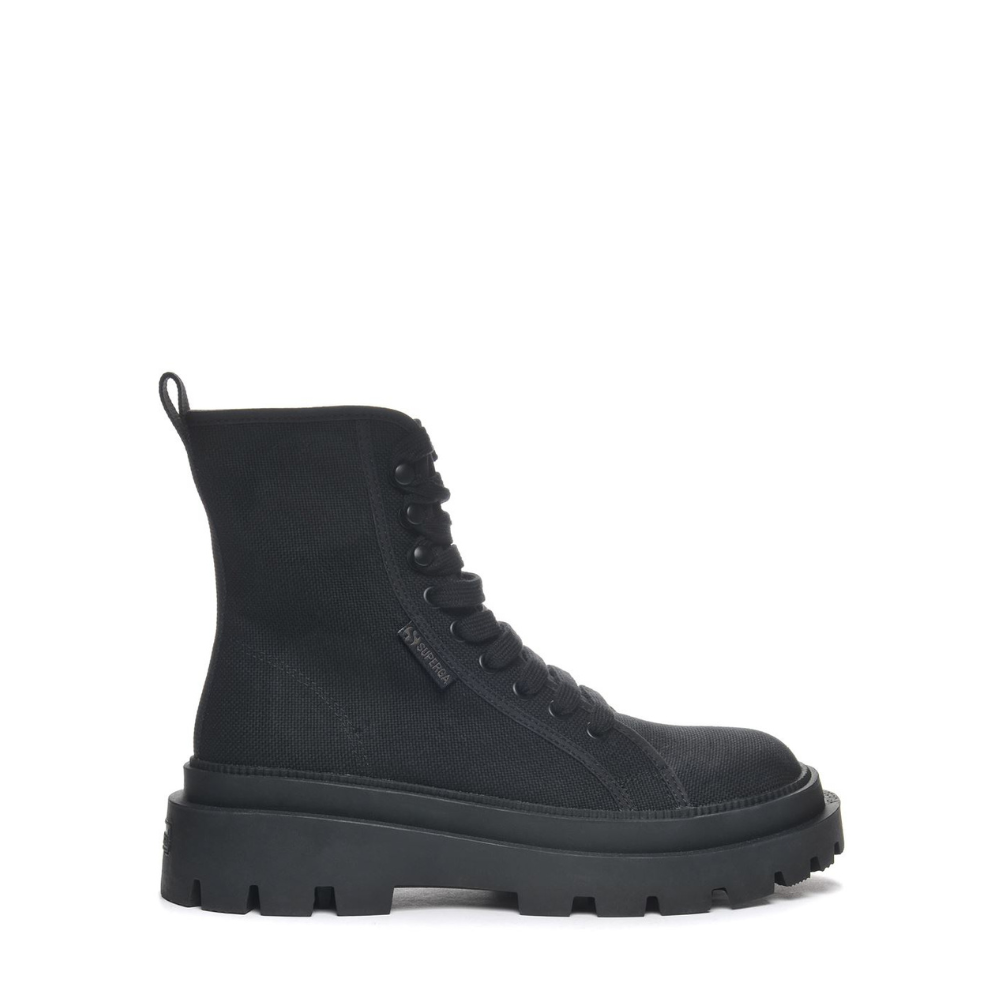 Superga alpina canvas boots in black