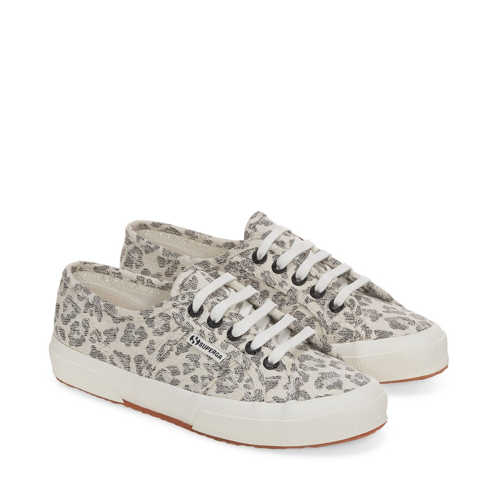 2750 FLOR DE LEOPARDO Le Superga Sneaker Mujer BLANCO FLOR DE