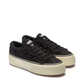 Superga revolley platform sneaker in black